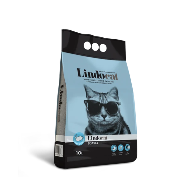 Lindocat Soaply Marsilya Sabunlu İnce Taneli Kedi Kumu 10L ürün görseli 1