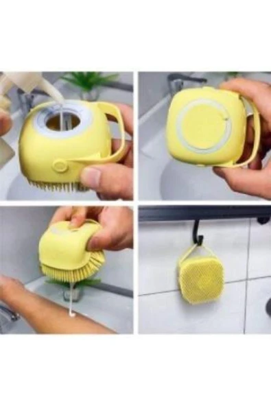 MİNTOLA  Banyo Kesesi Sırt Kesesi Silikon Kese Lif Hazneli ürün görseli 1