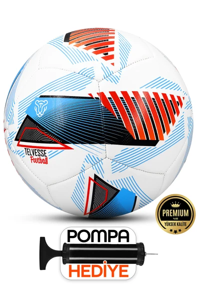 Telvesse Futbol Topu 2025 Neon League Ball Pompalı Set Dayanıklı Sert Zemin Halı Saha Topu Super No5 ürün görseli 1