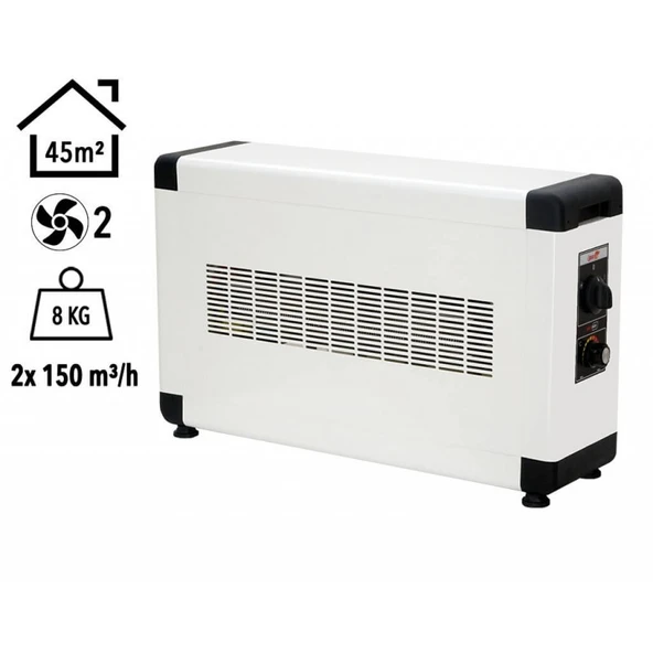 HBB4000K Heatbox Board 4000 watt Monofaze Elektrikli Fanlı Isıtıcı Krem ürün görseli 1