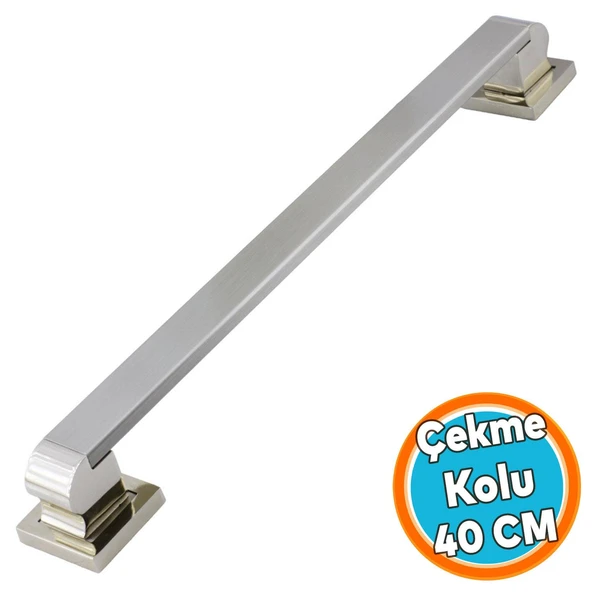 Sürgülü Kapı Çekme Kolu Tutma Kulpu Kulbu Çelik Dış Kapı Tutamağı Kol Saten 40 Cm ürün görseli 1