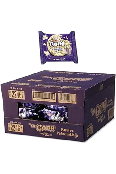 Pazarcan Eti Gong Orijinal Lezzet Mısır Ve Pirinç Patlağı 40 G X 18 Adet ürün görseli 1