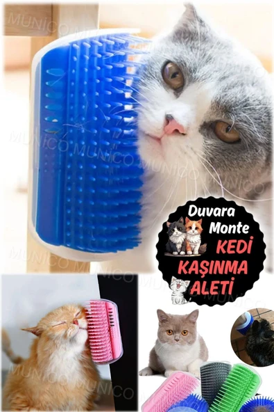 MİNTOLA  Pratik Kedi Tüy Temizleme Aparat Duvara Yapışan Köşe Tarak ile Kedinizin Kendini Kaşımasını Sağlayın ürün görseli 1