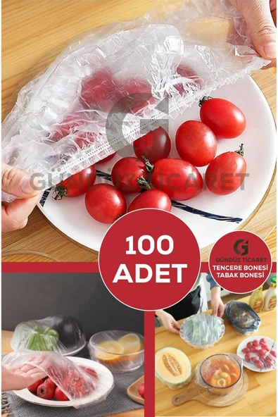 MİNTOLA 100 Adet Pratik Tazeliği Koruyan Tencere ve Tabak Bonesi  Çok Amaçlı Kapak Gıda Bonesi ürün görseli 1