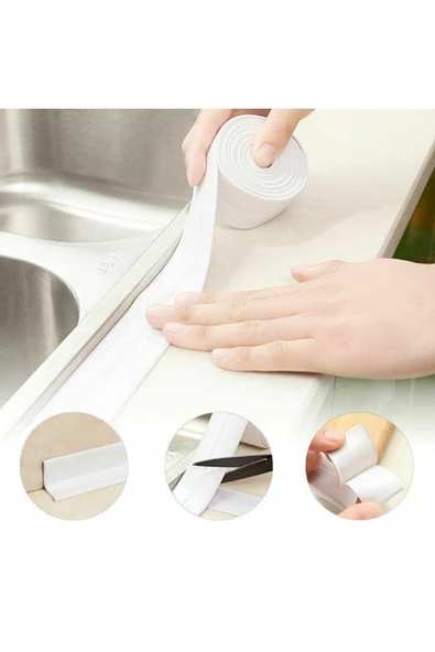 MİNTOLA 2 Adet 6.4 Metre Su Sızdırmaz Bant Mutfak Banyo Duvar Bandı ürün görseli 1