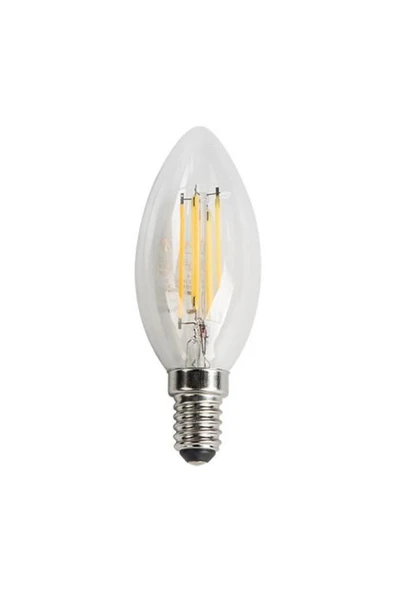Cata CT-4066 4W/3000K E14 FILAMENT LED BUJİ AMPUL (6ADET) CATA ürün görseli 1