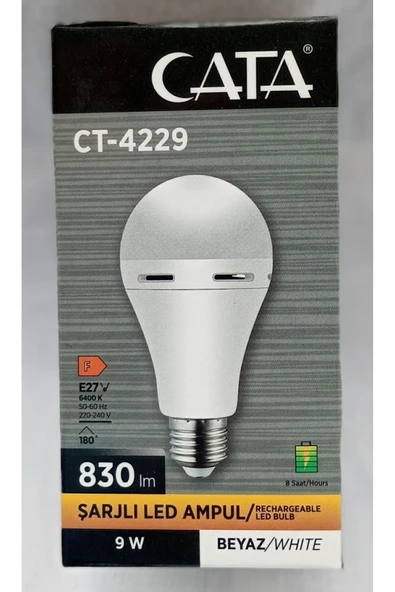 Cata Şarjlı Led Ampül Ct-4229 (10 ADET) - Resim 8