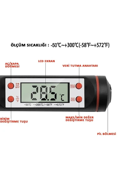 MİNTOLA   Digital Yemek Termometresi - Resim 5