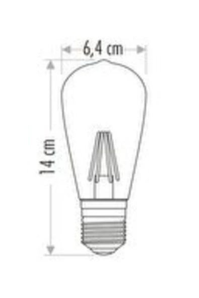Cata 4 Adet Ct-4350 6w E27 Amber Led Rustik Ampul - Resim 2