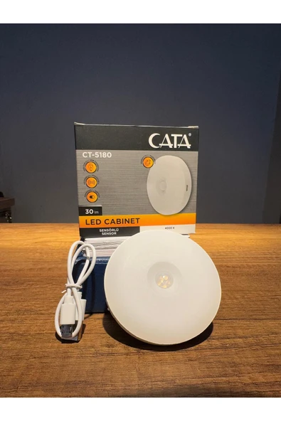 Cata CT5180 LED CABINET SENSÖRLÜ 4000K USB ŞARJLI ANAHTARLI KABİN/KORİDOR AYDINLATMASI ürün görseli 1