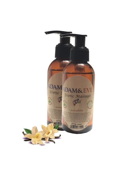 Xlan Adam & Eve Vanılla Massage Oil 2 Adet Vanilya Aromalı Vücut Masaj Yağı ürün görseli 1