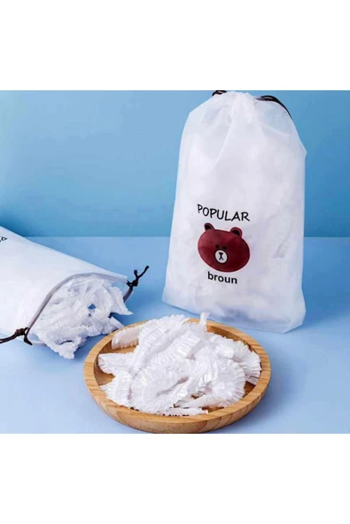MİNTOLA 100 adet tabak bonesi tazeliği koruyan-pratik-tabak-tencere-karpuz-kavun koruyucu ürün görseli 1