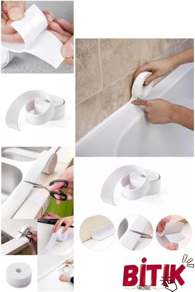 MİNTOLA 3.2m Su Sızdırmaz Geçirmez Bant Lavabo Küvet Kenar Bandı Küvet Duş Bandı (2 Adet) ürün görseli 1