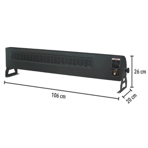 HB3606000F Heatbox 360 6000W Monofaze Elektrikli Fanlı Isıtıcı Füme ürün görseli 1