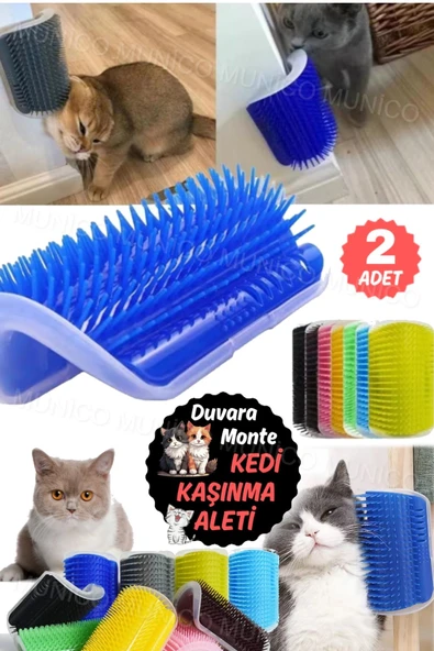 MİNTOLA  2 Adet Duvar Köşe Kenarlarına Yapışabilir Kediler İçin Kaşınma Ve Stres Atıcı Oyuncak Aparat Kalite ürün görseli 1