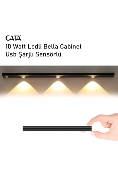 Cata CT-2464 SENSÖRLÜ ŞARJLI DOLAP LAMBASI 40 CM 3200K-4000K-6400K ürün görseli 1