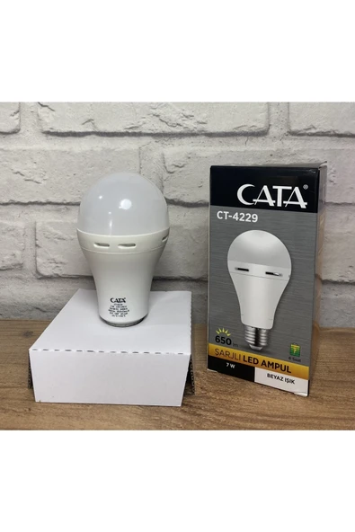 Cata Ct-4229 9w Şarjlı Led Ampul Beyaz ürün görseli 1