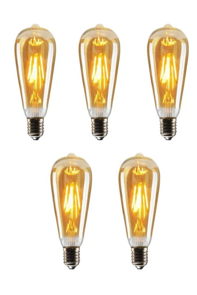 Cata CT-4350 4W (30W) Armut Rustik Ampul Amber 5 Adet Edison Ampul ürün görseli 1