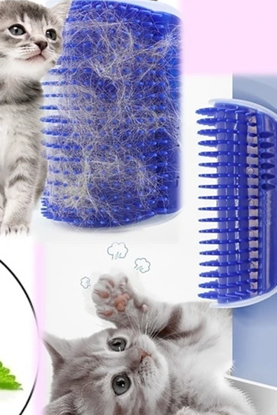 MİNTOLA   Pratik Kedi Tüyü Kaşıma Ve Tarama Aparatı Duvara Monte Kaşıma Aleti ürün görseli 1