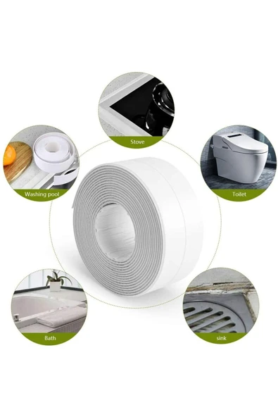 MİNTOLA Banyo Duvar Köşe Sızdırmazlık Bandı Lavabo Kenar Küfe Dayanıklı Su Geçirmez Kendinden Yapışkanlı ürün görseli 1