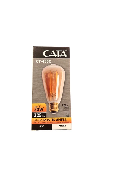 Cata CT-4350 4W ST-64 RUSTİK AMPUL -5 Lİ PAKET - Resim 3