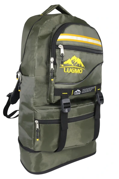 Lugmo Dağcı Sırt Çantası Deprem Çantası Körüklü Reflektörlü 65 Litre Haki ürün görseli 1