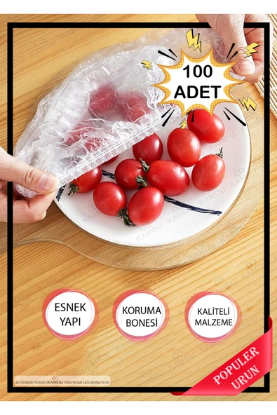 MİNTOLA  Çok Amaçlı Bone 100 Adet, Tabak Bonesi, Gıda Bonesi, Tencere Bones, Saç Bonesi ürün görseli 1