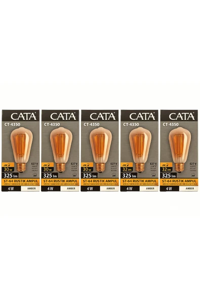 Cata CT-4350 4W ST-64 RUSTİK AMPUL -5 Lİ PAKET ürün görseli 1