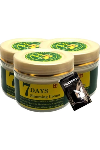 Xlan 7Days Ginger 3x Adet Miracle Slimming Cream 100 ml Sel Kremi  + 1 Adet Jel Hediye ürün görseli 1