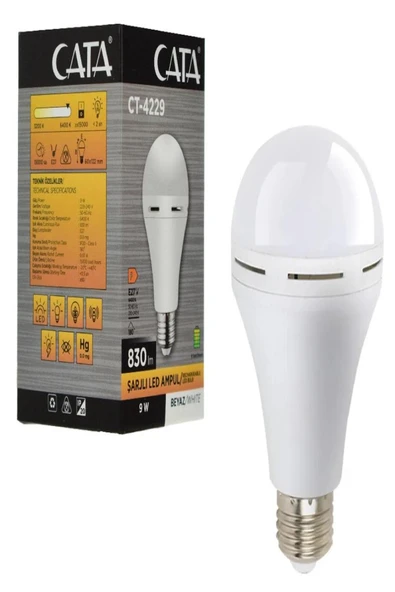 CATA  Ct 4229 7w Şarjlı Cob Led Ampül Beyaz ürün görseli 1