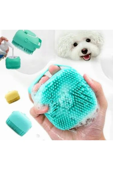 MİNTOLA  Şampuan Hazneli Kedi Köpek Yıkama Fırçası ürün görseli 1