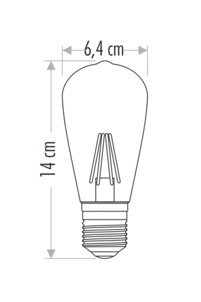 Cata Ct-4350 4w Rustik Led Ampül E27 Sarı/amber - Resim 3
