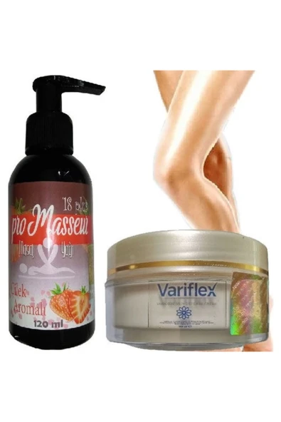 Xlan Promasseur Plus Çilek Aromalı Masaj Yağı-Variflex Krem ile ürün görseli 1