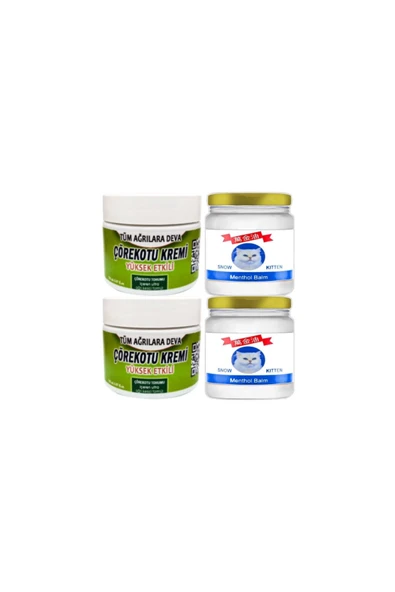 Xlan Çörek Otu Rahatlatıcı Krem 2x100 ml - Snow Kitten Menthol Balm 2x50 ml ürün görseli 1