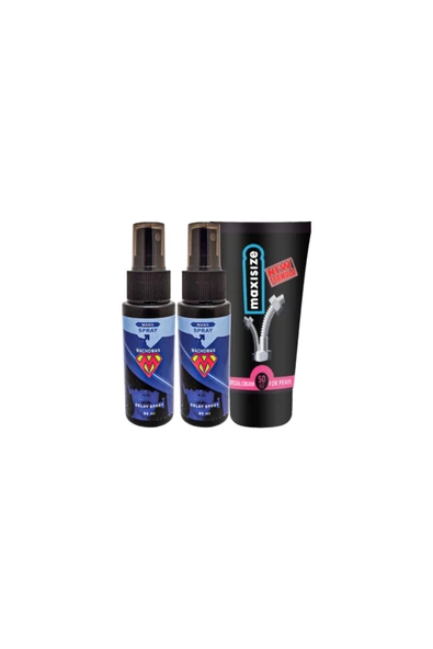 Xlan Bonie 2 Tane Machoman 60 ml Erkek Zaman Spreyi + Maxi Size Erkek Özel Yeri Boyutlandırıcı Krem ürün görseli 1