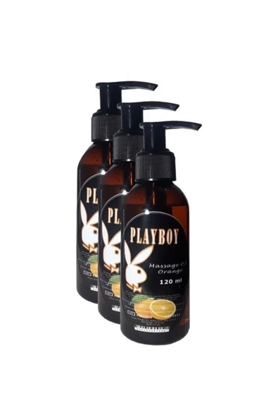 Xlan Playboy Orange Flavored Massage Oil Portakal Aromalı Vücut Masaj Yağı 120 ml 3 Adet ürün görseli 1