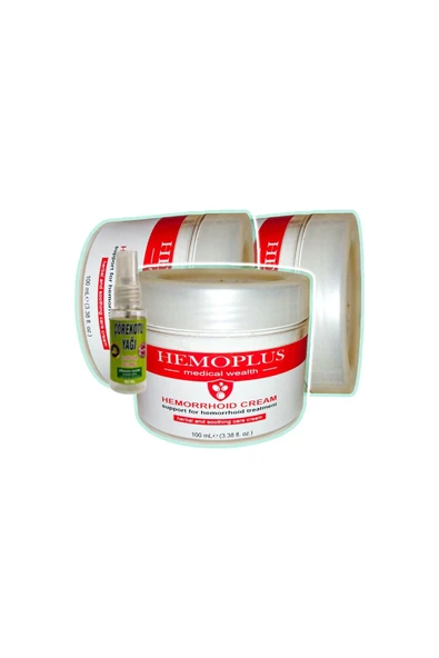 Xlan Hemoplus 3x100 ml Rahatlama Bakım Kremi + 30 ml Çörek Otu Yağı ile ürün görseli 1
