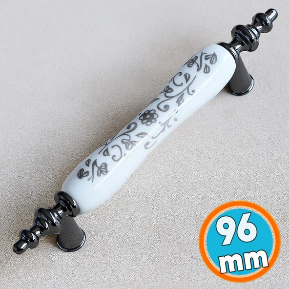 Porselen Füme Beyaz 96 Mm Kulpları Mobilya Mutfak Kulplar Dolabı Çekmece Kulbu Dolap Kulpu ürün görseli 1