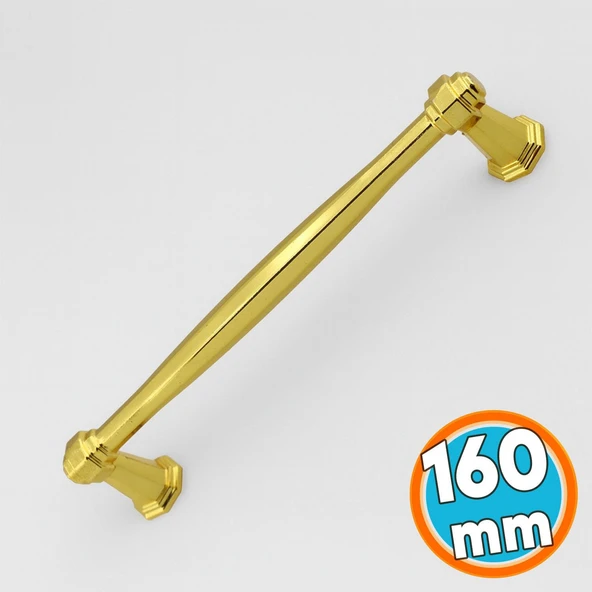 Mobilya Mutfak Dolabı Çekmece Dolap Kapak Kulpu Düz Metal Kulpları Kulbu Kulpu 160 Mm Altın ürün görseli 1