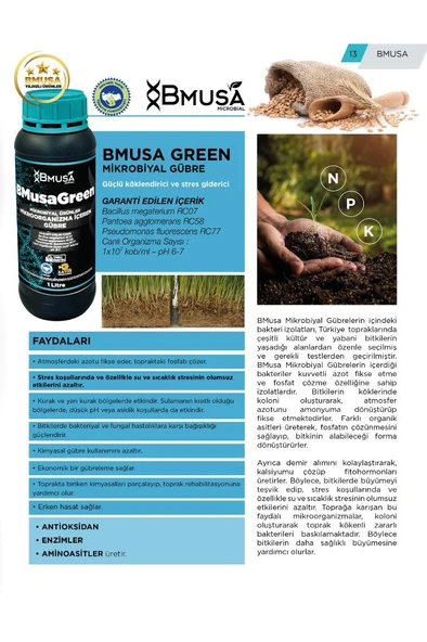 BMusa Green 5 Lt Mikrobiyal Gübre - Resim 6