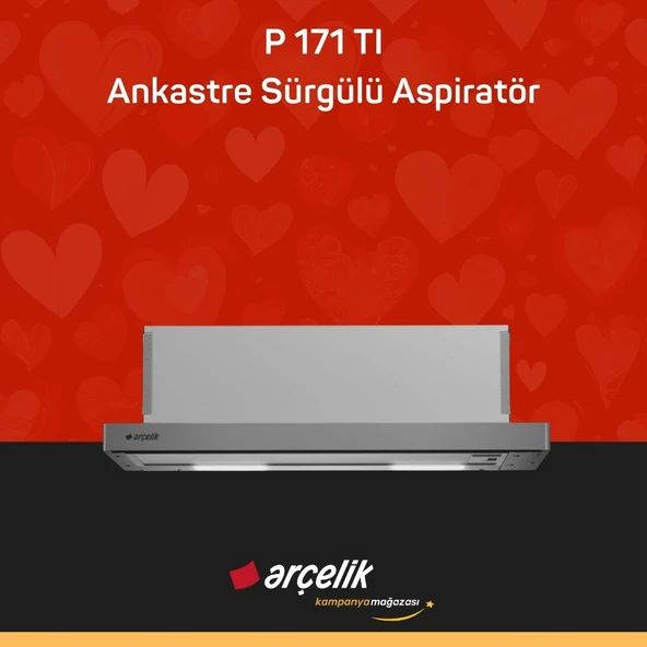 ARÇELİK P 171 TI Ankastre Sürgülü Aspiratör ürün görseli 1
