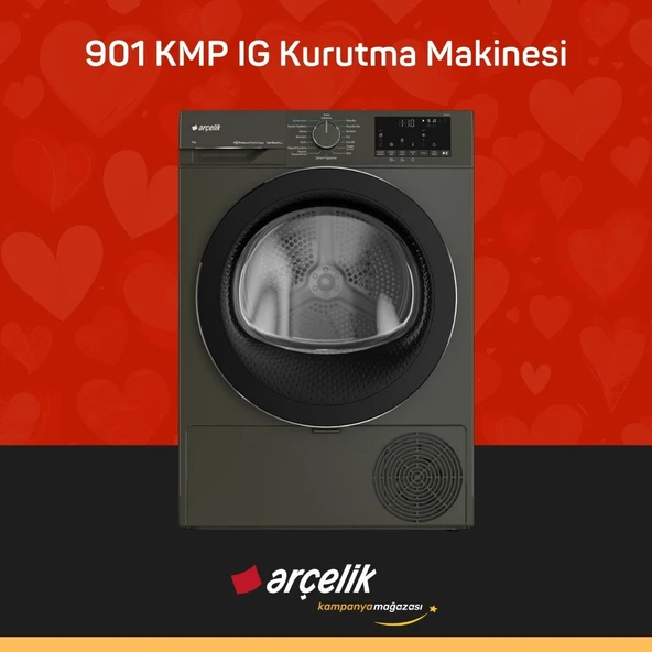 ARÇELİK 901 KMP IG 9 Kg Kurutma Makinesi ürün görseli 1