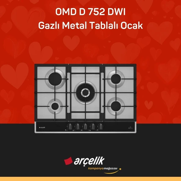 ARÇELİK OMD D 752 DWI Gazlı Metal Tablalı Ocak ürün görseli 1