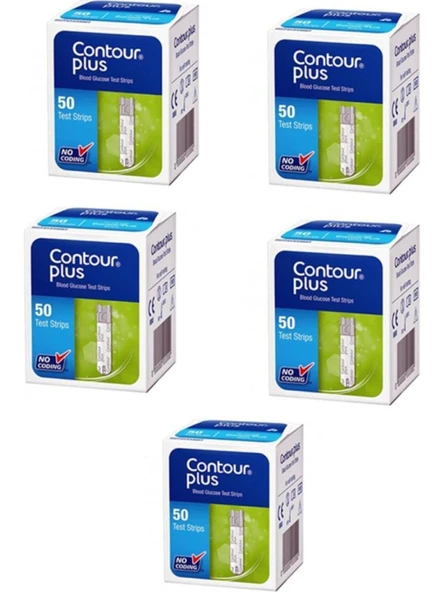 Contour Plus Test Stribi 50'Li X 5 Kutu (SKT:04/2027) ürün görseli 1