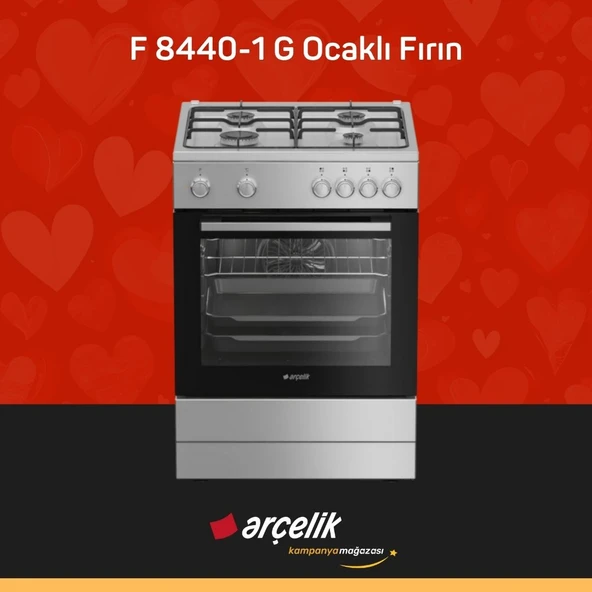 ARÇELİK F 8440-1 G Ocaklı Fırın ürün görseli 1