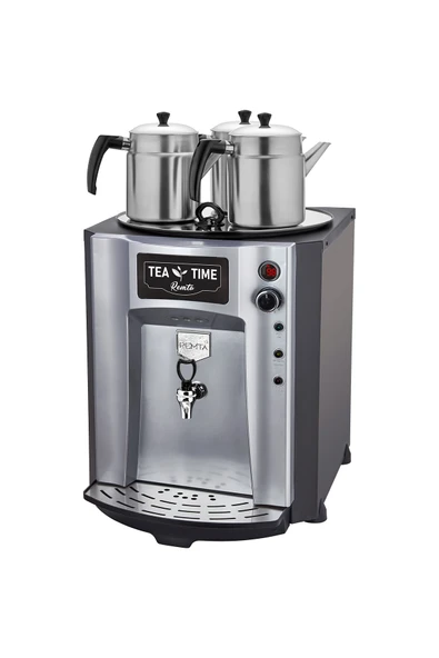 Remta 3 Demlikli Premium Jumbo Çay Makinesi Şamandıralı-Kırmızı-Siyah-Inox-40 Lt-DE10(SP)-DEMLİK DAHİLDİR ürün görseli 1