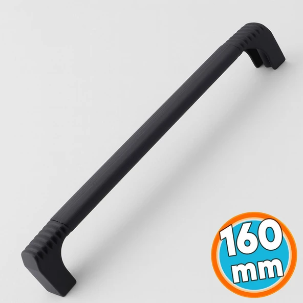 Çekmece Dolap Kulpu Mutfak Kulbu Metal Kulp Mobilya Dolabı Kulpları Renk (160 MM-16.0 CM) Siyah ürün görseli 1