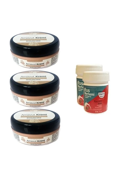 Xlan Three Brand Arnavut Kremi 3 Adet + Rus Merhemi 50 ml 2 Adet ürün görseli 1