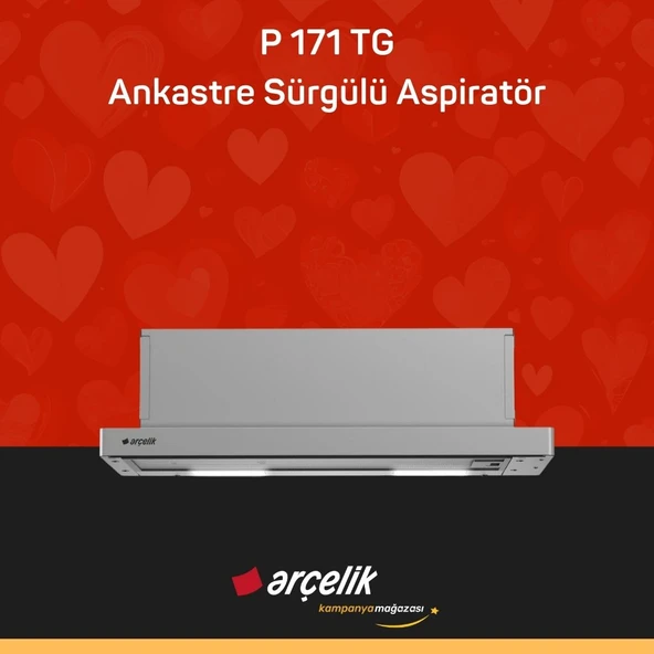 ARÇELİK P 171 TG Ankastre Sürgülü Aspiratör ürün görseli 1