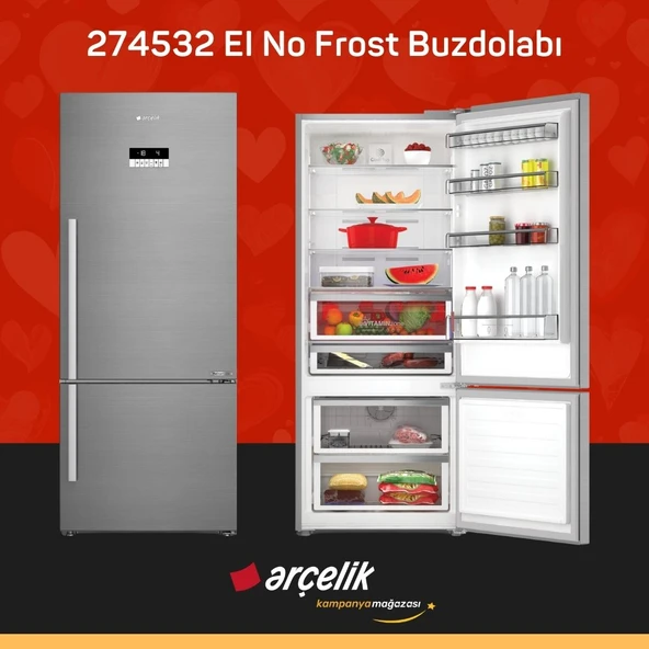 ARÇELİK 274532 EI Alttan Donduruculu Buzdolabı ürün görseli 1
